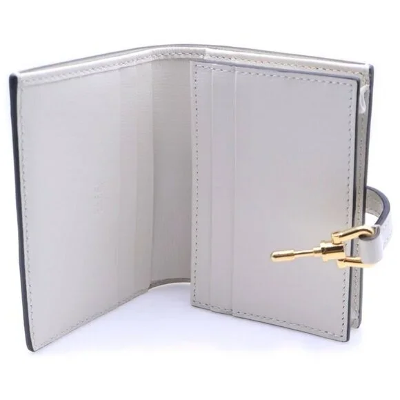 Gucci Jackie GG Supreme Bifold Wallet White Leather - Picture 4 of 6